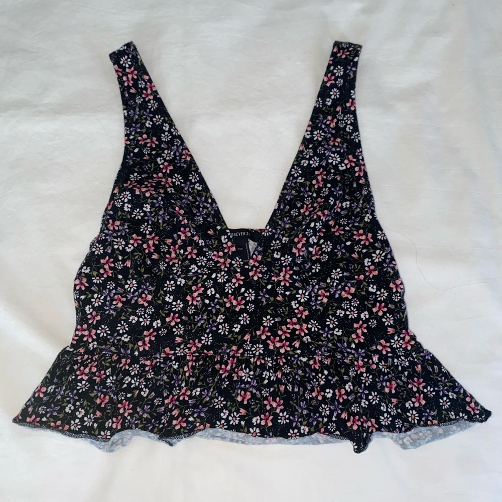 Forever 21 floral crop top